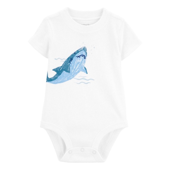 NWT Carter's Child of Mine IB 3pc Newborn Outfit Set - Blue Shark - Picture 2 of 7